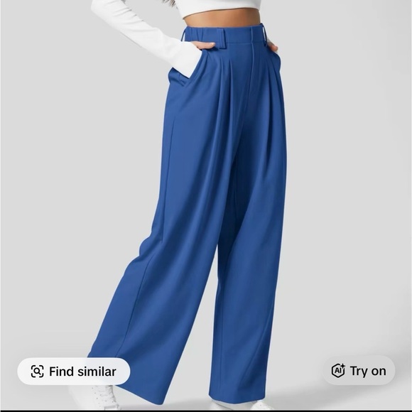 HALARA Pants - Halara Blue Wide-Leg Women's Pants NWOT